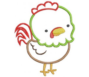 Stickmuster - Bauernhof - Hahn Applikation